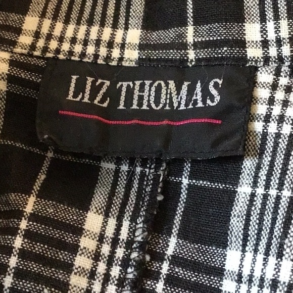 Vintage Liz Thomas one button black and white plaid blazer. Size 1X to 2X - Picture 5 of 5